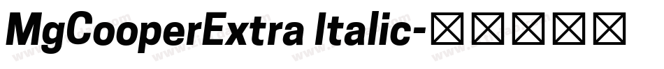 MgCooperExtra Italic字体转换